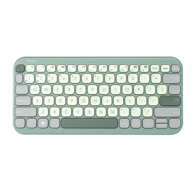 ASUS Marshmallow Keyboard KW100_Product Photo_Green Tea Latte_01